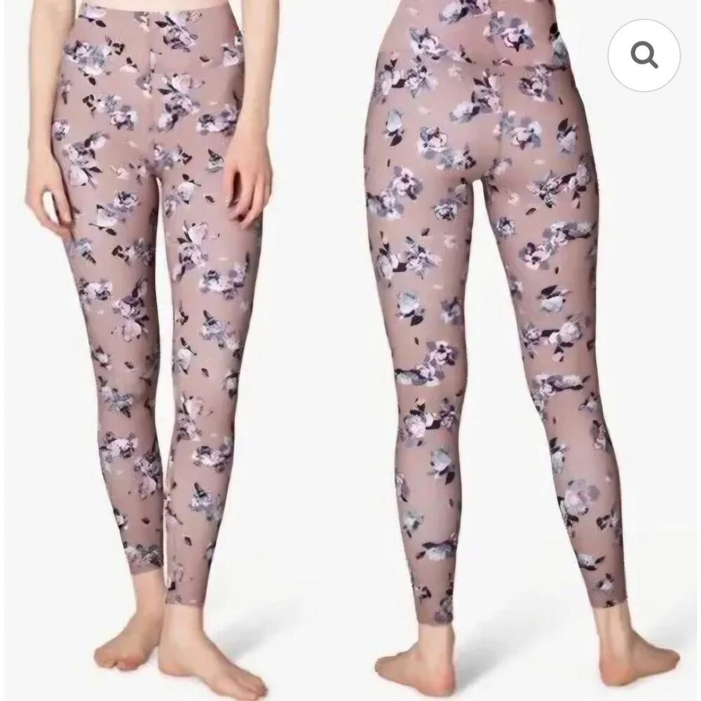 Beyond Yoga Pink Impressionest Floral Olympus High Waisted Midi Leggings Size XS